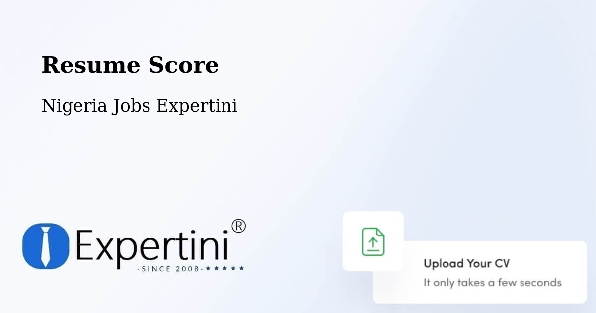 Resume Score & Job Description Match Tool – Abuja - Nigeria Jobs Expertini